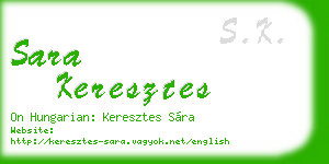 sara keresztes business card